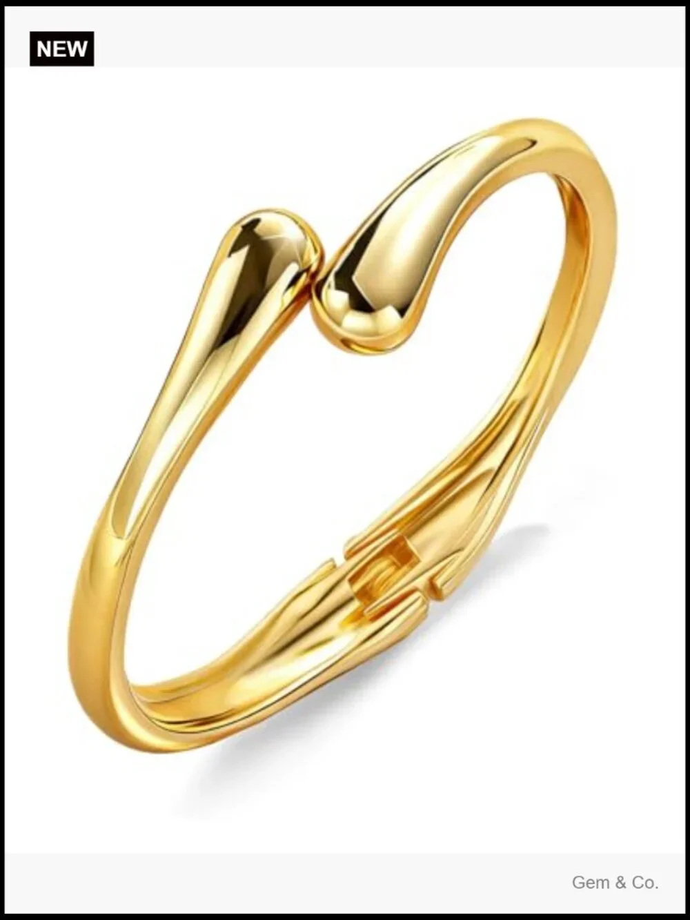 Trendy Chunky Gold Bangle Bracelet Adjustable Cuff Jewelry Women Gift